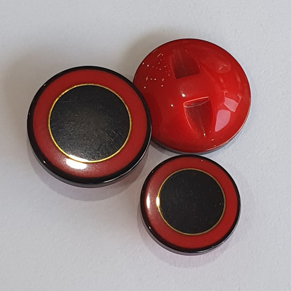 Black & Red with Gold / Vintage / Shank