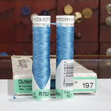 Mid Blue #197 - Gutermann Buttonhole Silk Twist / 10m spool