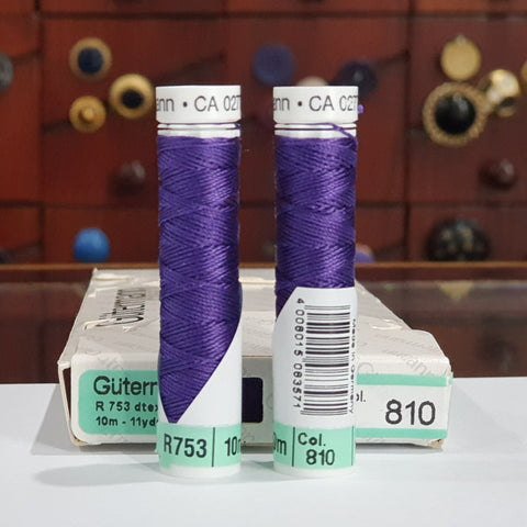 Violet #810- Gutermann Buttonhole Silk Twist / 10m spool
