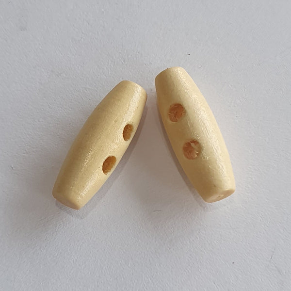Wooden Toggles / 2 Hole / 3 Colours