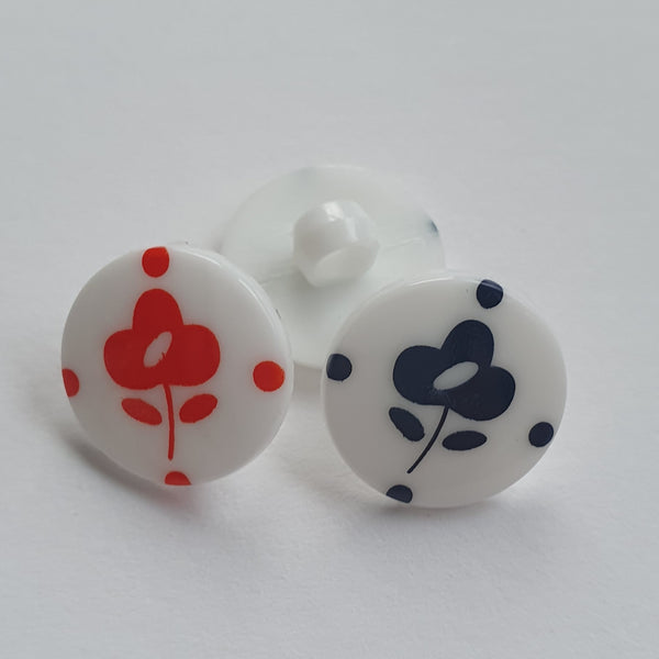 Flower Buttons - Plastic