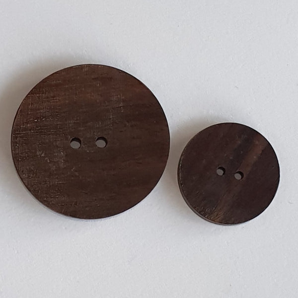 Dark Wooden Buttons - Hand Made