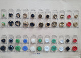 Vintage Glass - Salesman Card - 44 Buttons