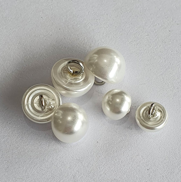 White Pearl / Half Ball / Metal Shank