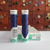 Mid Navy #310 - Gutermann Buttonhole Silk Twist / 10m spool
