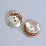Moon Crescent on Circle / Shell / 2 Hole