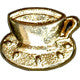 Gold / Cup and Saucer / Shiny