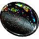 Button Black / Oval / Shiny with "Opal" Detail