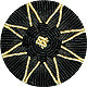 Button Black (Gold) / Corded / Matte