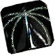 Button Black / Square / Shiny