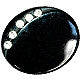 Button Black / Oval / Diamantes / Shiny