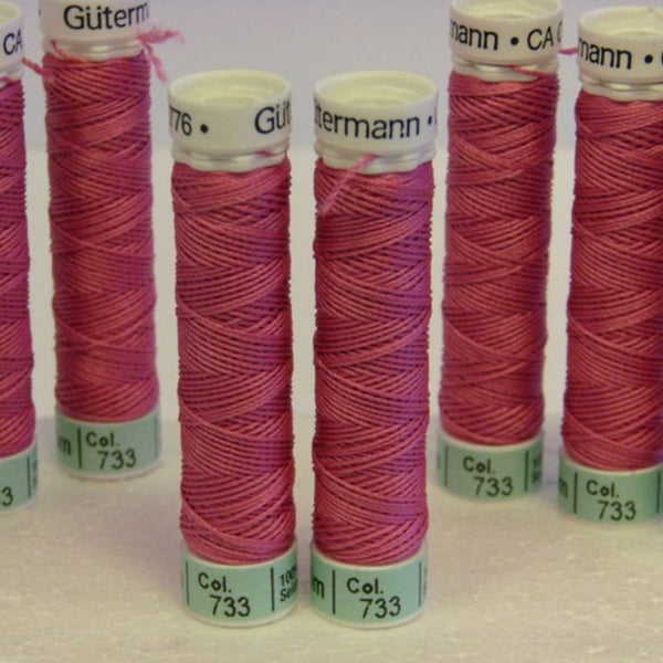 Coral Pink #733 -  Gutermann Buttonhole Silk Twist / 10m spool