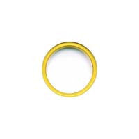 Button Yellow White / Domed / Shiny