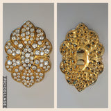 Large Gold & Diamante Buckle (9.0cmx6.0cm)