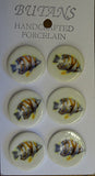White / "Fish" / Matte Button