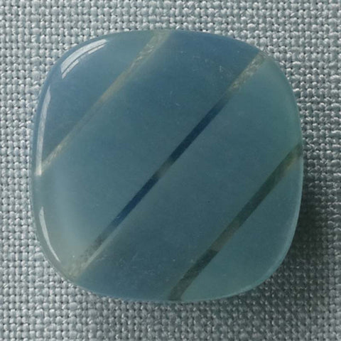 Blue Diagonal Stripe Square shank Button