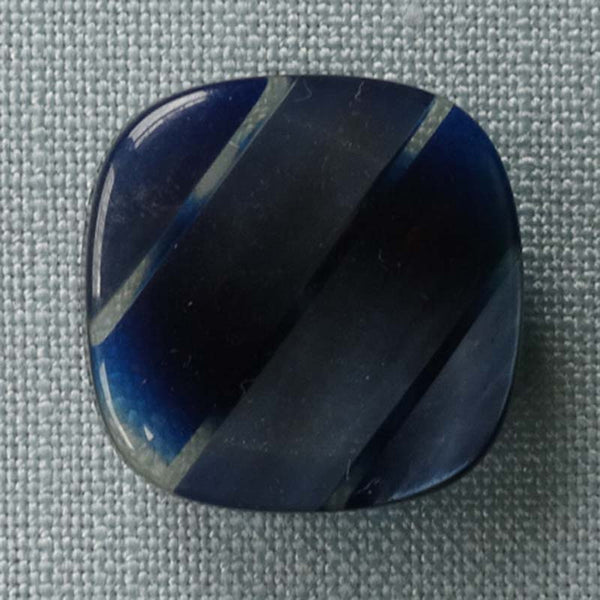 Blue / Striped / Shiny Button
