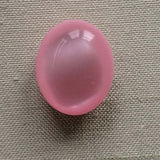 Button Pink / Oval / Shiny