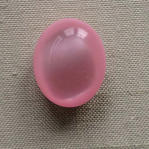 Button Pink / Oval / Shiny