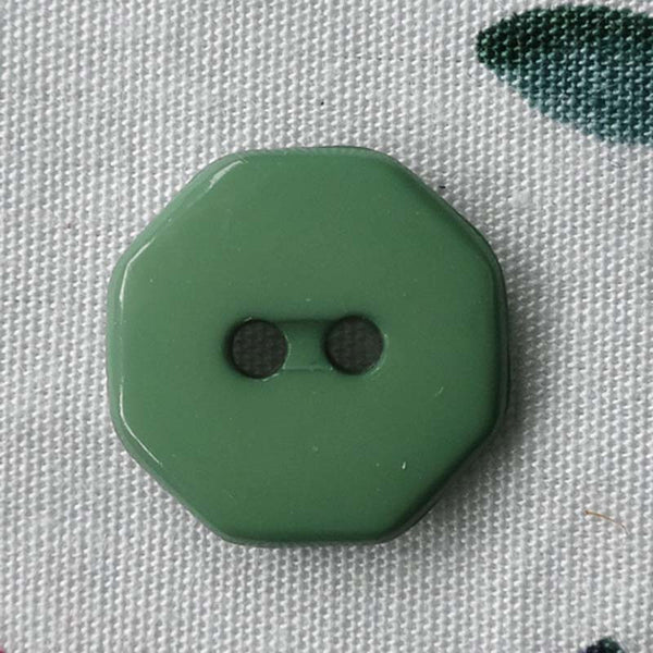 Button Green / Octagon / Shiny