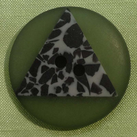 Button Green / Triangle / Matte