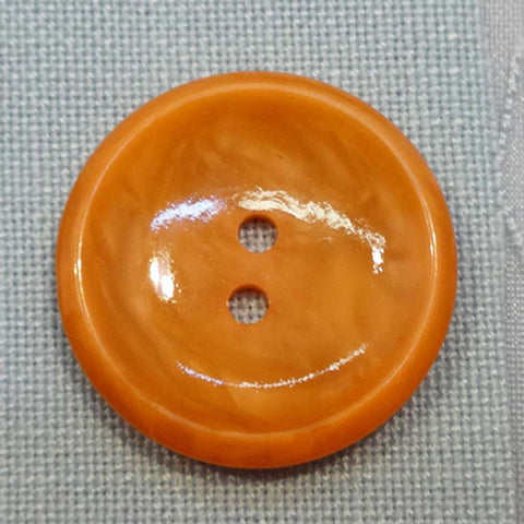 Button Orange / Dished / Shiny