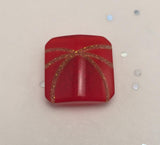 Square / Silver (sparkle) Lines / Shiny - 8 Colours Available