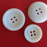 White / Chunky / Concave Centre / 4 Hole