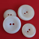 White / Chunky / Concave Centre / 2 Hole
