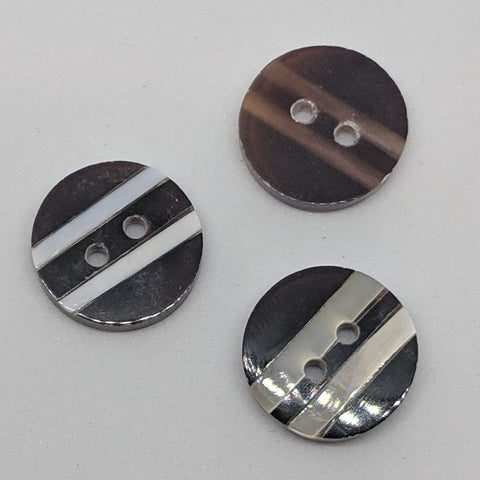 Black Mussel / Shell Inlay / 2 Hole