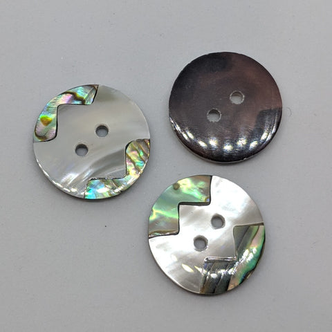 Black Mussel / Shell Inlay / 2 Hole