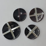 Black Mussel / Shell Inlay / 2 Hole