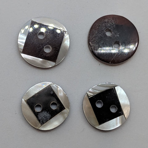 Black Mussel / Shell Inlay / 2 Hole