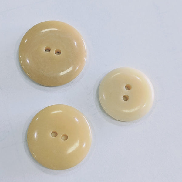 Natural / Vegetable Ivory / Disc / 2 Hole