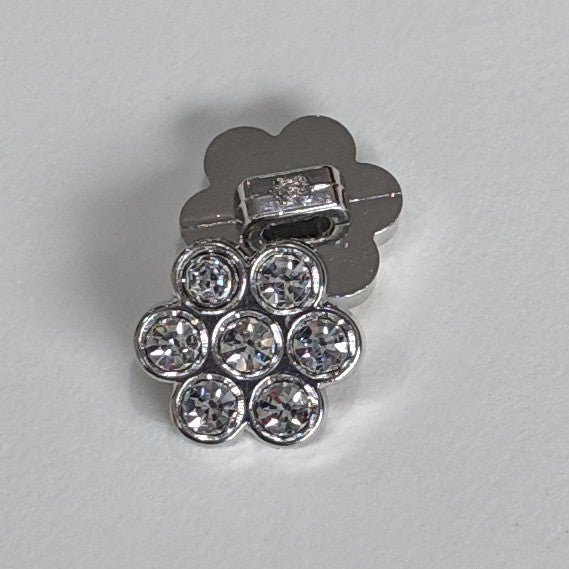 Silver / Flower / Diamante