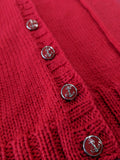 Anchor Blazer Button / Silver with Red Enamel /  Italian