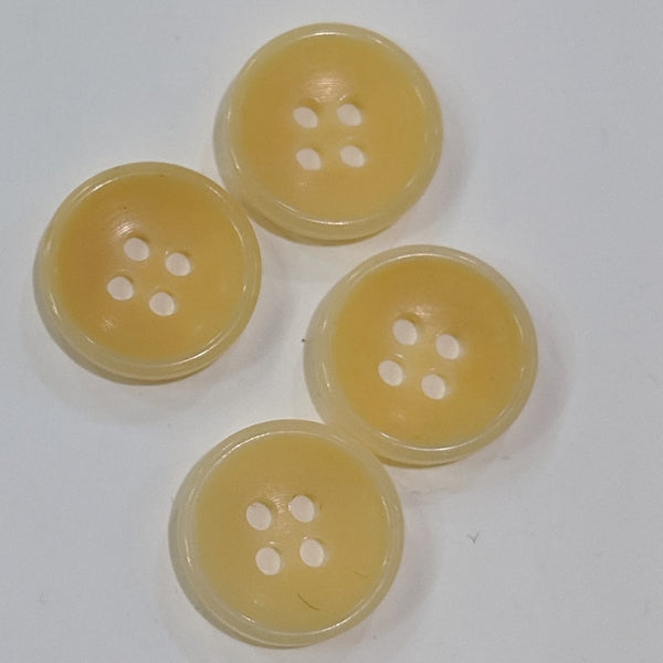 Natural / Vegetable Ivory / Shirt Button / 4 Hole
