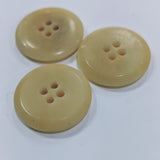 Natural / Vegetable Ivory / Flat with bevelled Edge / 4 Hole