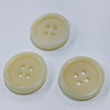 Natural / Vegetable Ivory / Shiny with rim / 4 Hole
