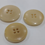Natural / Vegetable Ivory / Shiny edge with extrafine etched lines / 4 Hole