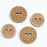 Light Brown / Laser etched Knit stitch pattern / 2 Hole