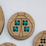 Ladybird / Laser etched / bamboo