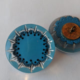 Clear / Reverse Painted / Vintage / Lucite