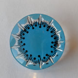Clear / Reverse Painted / Vintage / Lucite