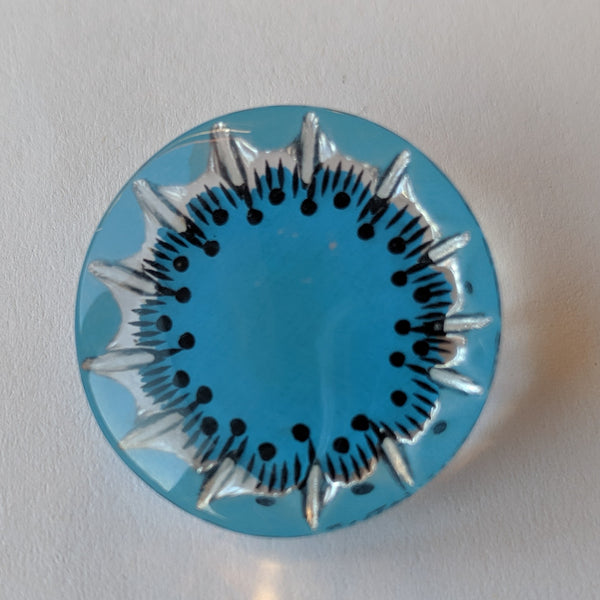 Clear / Reverse Painted / Vintage / Lucite