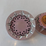 Clear / Reverse Painted / Vintage / Lucite