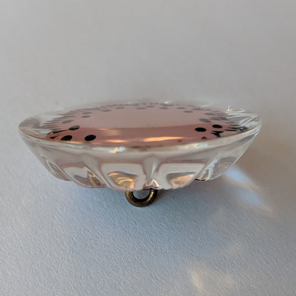 Clear / Reverse Painted / Vintage / Lucite