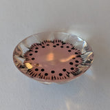 Clear / Reverse Painted / Vintage / Lucite