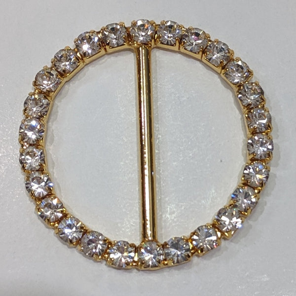 Gold or Silver and Diamante Buckle