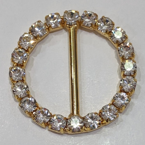 Gold or Silver and Diamante Buckle